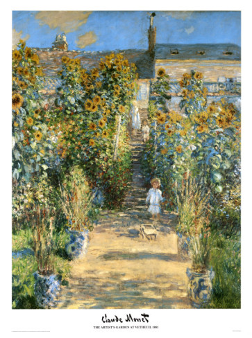 Garden At Vetheuil, 1881-Claude Monet Painting